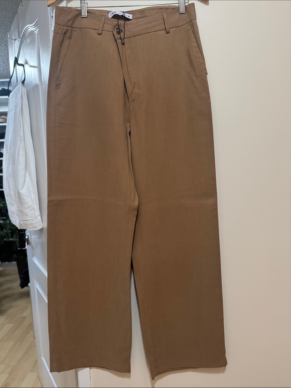 Zara Women's Wide-Leg Pants in Brown